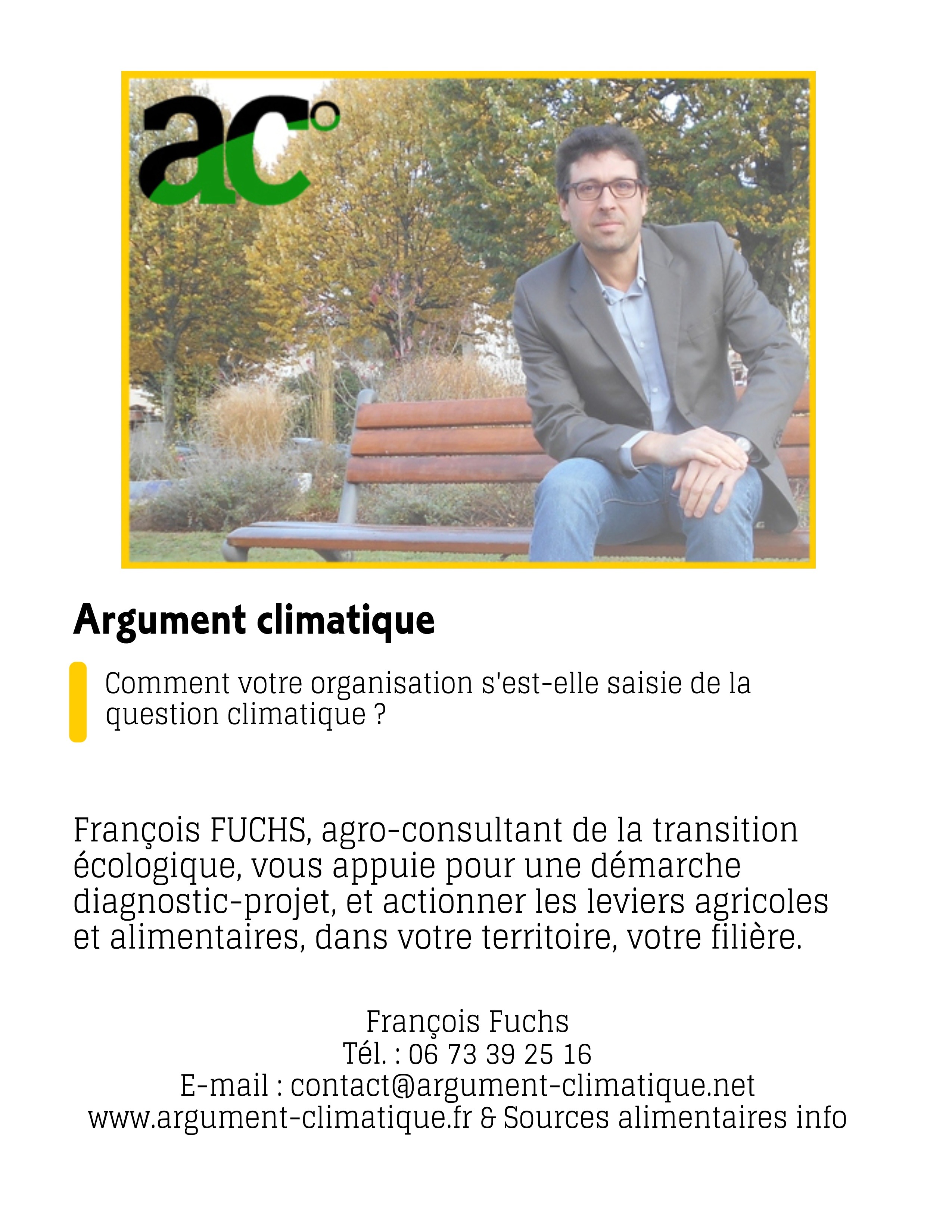 Page1 Présentation Argument climatique